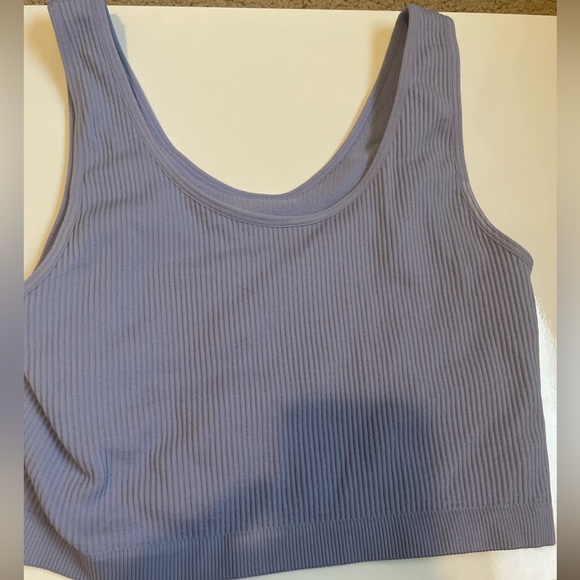 Periwinkle Workout Tank Top With Built In Sports Bra - Picture 2 of 3